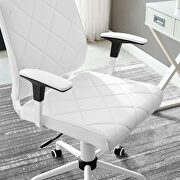 Vinyl office chair in white by Modway additional picture 12