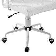 Vinyl office chair in white by Modway additional picture 5