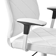 Vinyl office chair in white by Modway additional picture 6