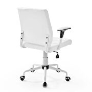 Vinyl office chair in white by Modway additional picture 8