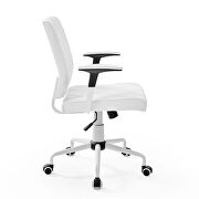 Vinyl office chair in white by Modway additional picture 9