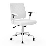 Vinyl office chair in white by Modway additional picture 10