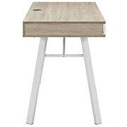 Oak / white office desk in contemporary style additional photo 2 of 5