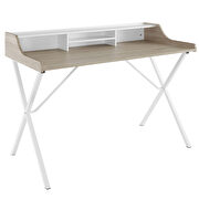 Wood grain contemporary side office work desk in oak by Modway additional picture 6