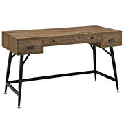 Walnut contemporary desk w/ black legs by Modway additional picture 6