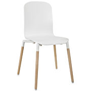 Dining chairs and table wood set of 5 in white additional photo 4 of 6
