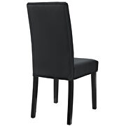 Dining vinyl side chair in black additional photo 2 of 3