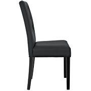 Dining vinyl side chair in black additional photo 3 of 3