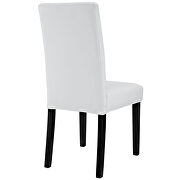 Dining vinyl side chair in white additional photo 2 of 3