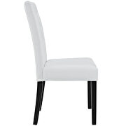 Dining vinyl side chair in white additional photo 3 of 3