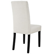Dining fabric side chair in beige additional photo 2 of 3