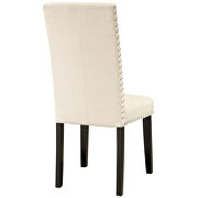 Dining upholstered fabric side chair in beige additional photo 4 of 5