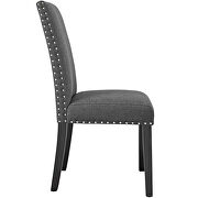 Dining upholstered fabric side chair in gray additional photo 2 of 4