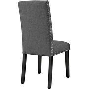 Dining upholstered fabric side chair in gray additional photo 3 of 4