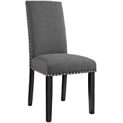 Dining upholstered fabric side chair in gray additional photo 4 of 4