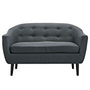 Upholstered fabric loveseat in gray additional photo 5 of 4
