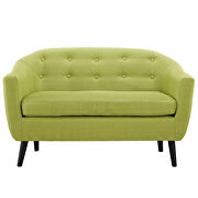 Upholstered fabric loveseat in wheatgrass additional photo 3 of 4