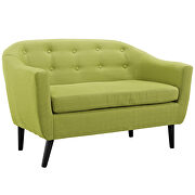 Upholstered fabric loveseat in wheatgrass additional photo 4 of 4