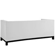 Bonded leather sofa in white additional photo 4 of 3