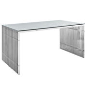 Chrome stainless steel office / computer desk by Modway additional picture 4