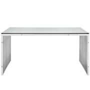 Chrome stainless steel office / computer desk by Modway additional picture 5