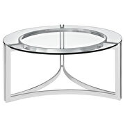 Stainless steel coffee table in silver additional photo 4 of 3
