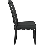 Dining faux leather side chair in black additional photo 5 of 5