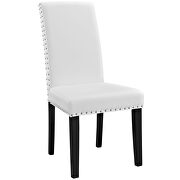 Dining faux leather side chair in white additional photo 4 of 5