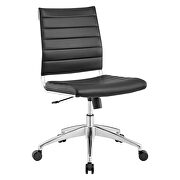 Armless mid back office chair in black by Modway additional picture 7