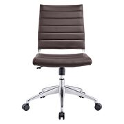 Armless mid back office chair in brown by Modway additional picture 6