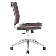 Armless mid back office chair in brown by Modway additional picture 7