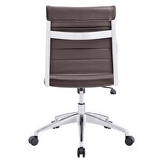 Armless mid back office chair in brown by Modway additional picture 8