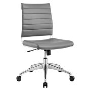 Armless mid back office chair in gray additional photo 5 of 7