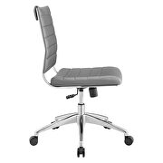 Armless mid back office chair in gray by Modway additional picture 6