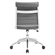 Armless mid back office chair in gray by Modway additional picture 8