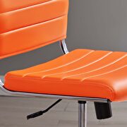 Armless mid back office chair in orange by Modway additional picture 2
