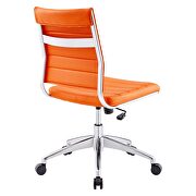 Armless mid back office chair in orange by Modway additional picture 4