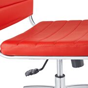 Armless mid back office chair in red by Modway additional picture 3