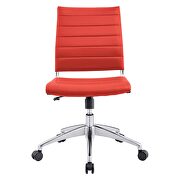 Armless mid back office chair in red by Modway additional picture 6