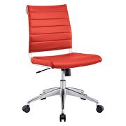 Armless mid back office chair in red by Modway additional picture 7