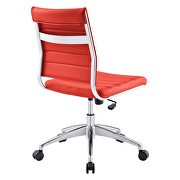 Armless mid back office chair in red by Modway additional picture 8