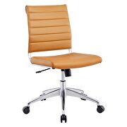 Armless mid back office chair in tan by Modway additional picture 8