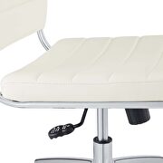 Armless mid back office chair in white by Modway additional picture 3