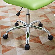 Armless mid back vinyl office chair in bright green by Modway additional picture 2