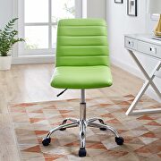 Armless mid back vinyl office chair in bright green by Modway additional picture 3
