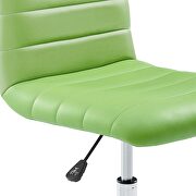 Armless mid back vinyl office chair in bright green by Modway additional picture 5