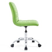 Armless mid back vinyl office chair in bright green by Modway additional picture 7