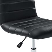 Armless mid back vinyl office chair in black by Modway additional picture 5
