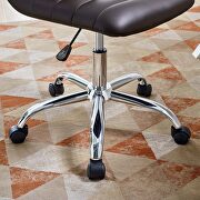 Armless mid back vinyl office chair in brown by Modway additional picture 2