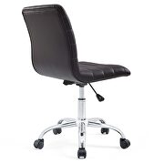 Armless mid back vinyl office chair in brown by Modway additional picture 8